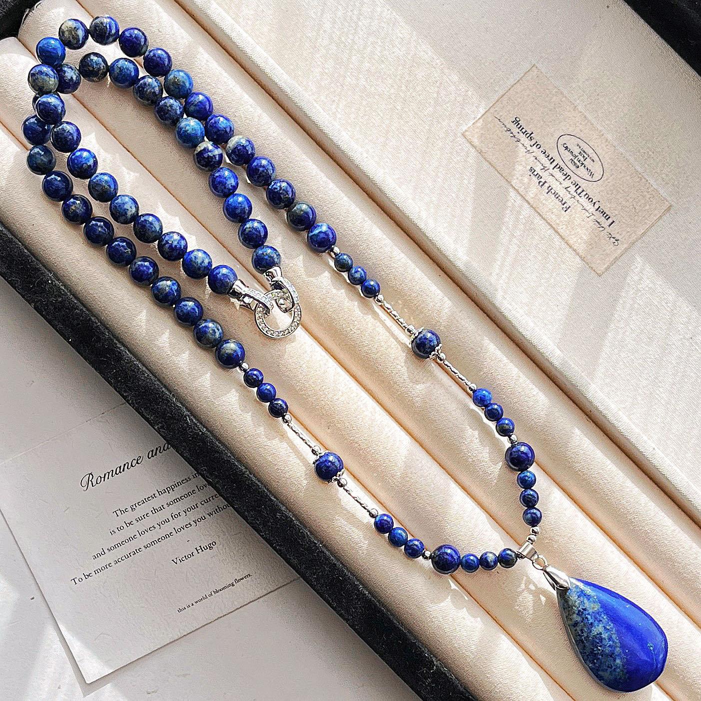 

Vintage High Quality Mixed Color Artificial Crystal Necklace Necklace Sweater Chain