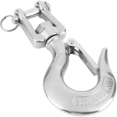  304 Stainless Steel Swivel U-Shackle With Latch – 1,000 Kg Working Load, 360° Rotation – 7/8" Opening – For Lifting, Rigging, Marine, Industrial
