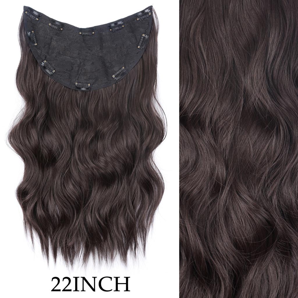 7Pcs/Set 16 Clips Hair Extension Black Long Straight Natural Hair Ombre Hairpiece Heat Resistant Fiber For Women Hairstyle 2030