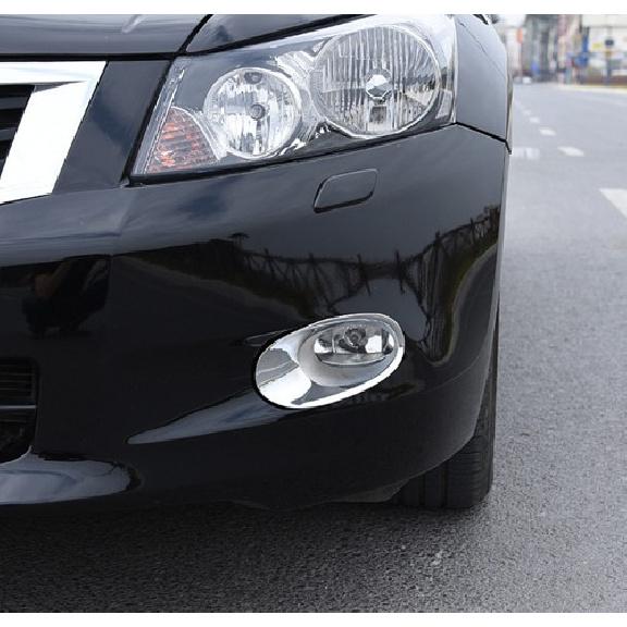 For Honda Accord 8Th 2008-2013 Chrome Style Front Fog Light Lamp Frame Cover 2pc