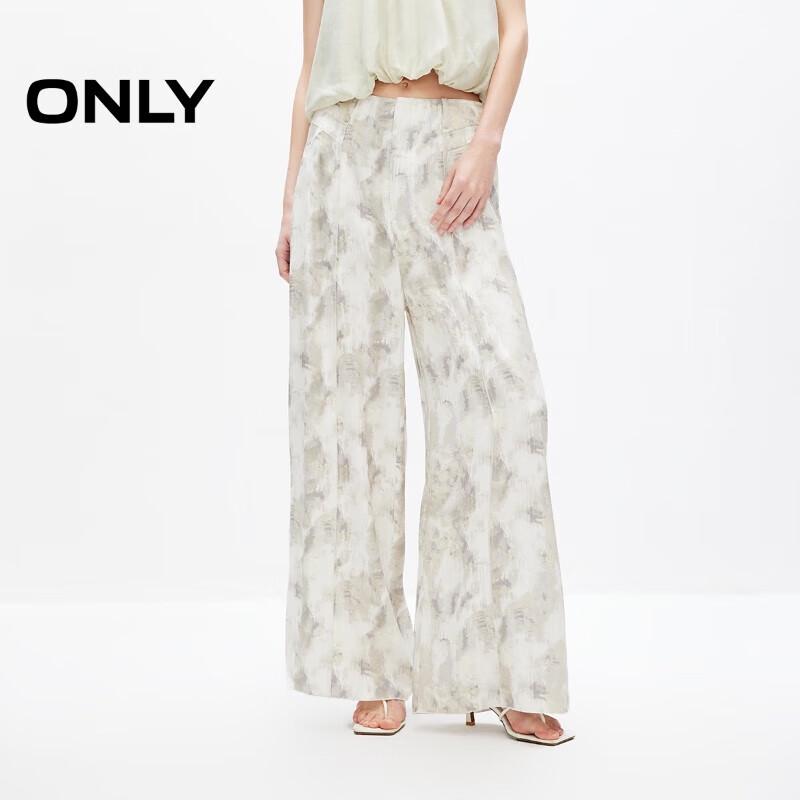 

ONLY 2024 Women s Draped Loose Straight Leg Casual Pants S