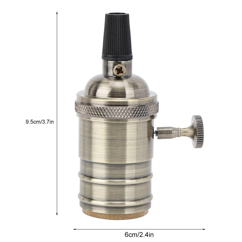 Retro Style E27 Lamp Base Lamp Holder with Switch Pendant Light Accessories
