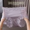 Damen Sommer Neu Sexy Spitze Satin Wickel Hüfte Reine Baumwolle Unterteil Hohe Taille Slips