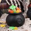 Toyvian 9PCS Black Cauldron Halloween Candy Bucket Kettle Party Favors Supplies Decoration cauldron pot