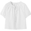 TonLion 2026 Summer Women's Neck-Tie Short Sleeve Blouse