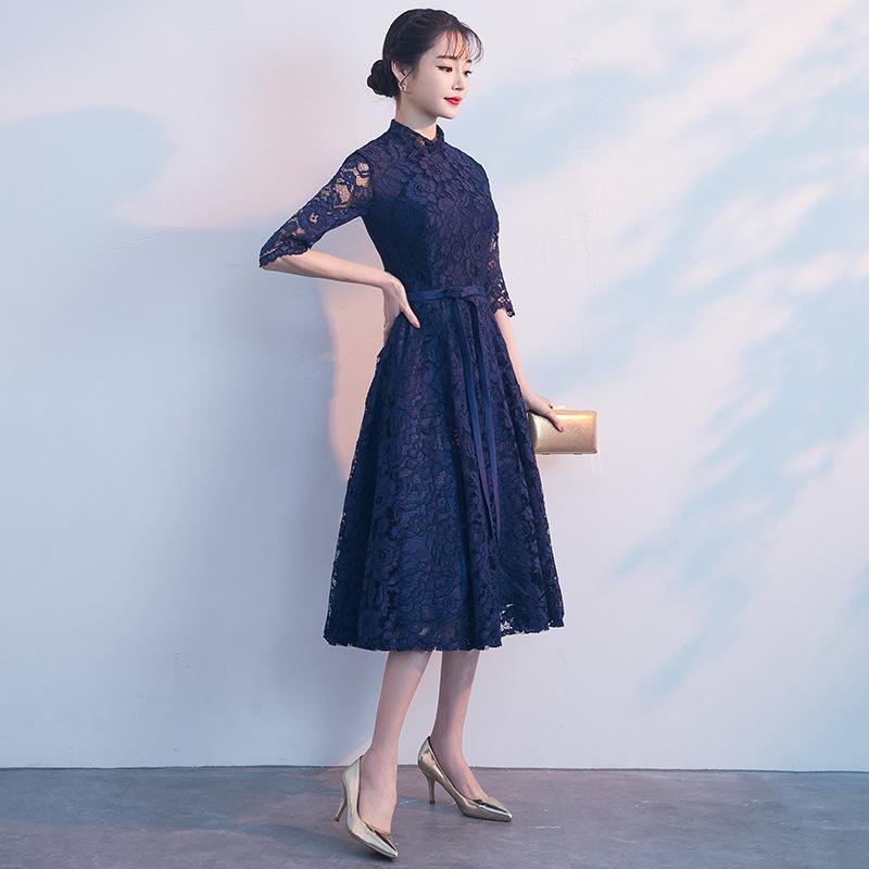 Evening Dress New Spring Party Dinner Small Dress Dress Party Medium and Long Slim Fit