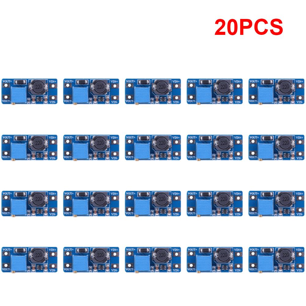 1-20PC MT3608 DC-DC Step Up Converter Booster Power Supply Module Boost MAX Output 28V 2A For Arduino Adjustable 5V/9V/12V/24V