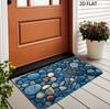 Tappetino Geometrico Piatto 2D in Bluestone Antiscivolo Tappeto Tappeto Confortevole per Stanza Tappeto per Cucina Tappeto per Animali Domestici Decorazione Festiva