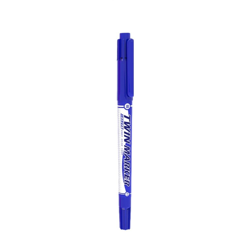 

Waterproof Felt Tip Pens Plastic Dual Tip Brush Pen High Quality Dual Side Marker Pens синій