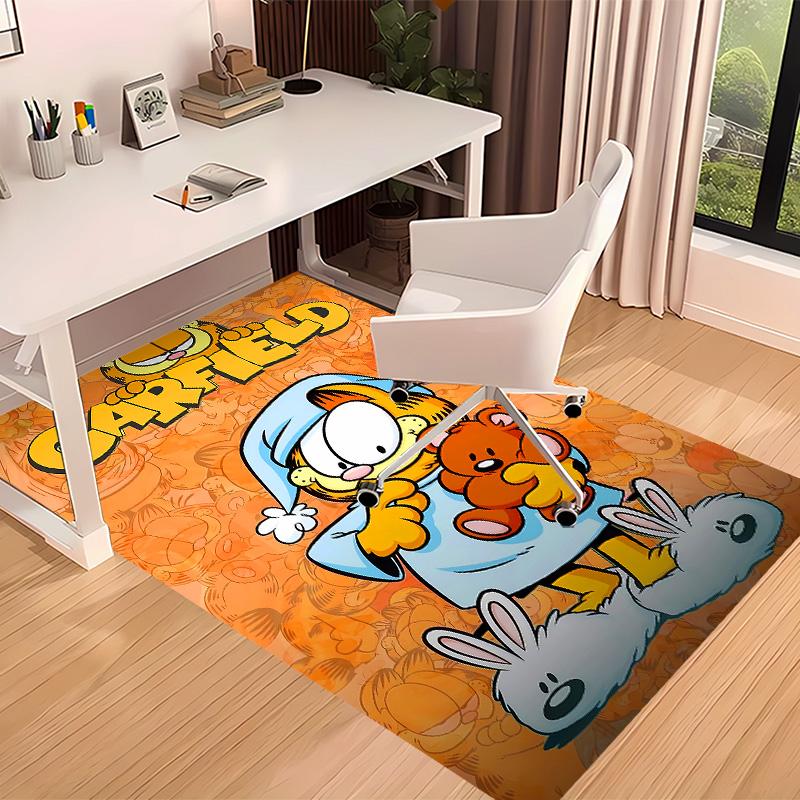 Cute Garfield Printed Absorbent Washable Carpet, Non-Slip Bathroom Mats, Kitchen Rugs, Yoga Mat,Living Room Entrance, Camping Picnic Rugs