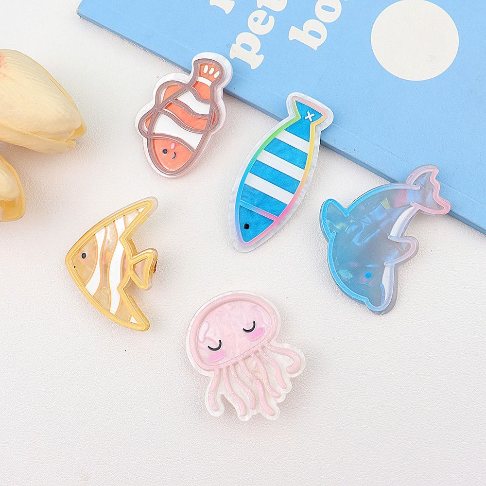 Conch Ocean Fish Hairpin Seaweed Animal Duckbill Clip Elegant Dolphin Hair Clips  Daily