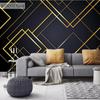 3D-Tapete mit goldener Linie, kreatives geometrisches Wandbild, Schlafzimmer, Wohnzimmer, Sofa, Fernseher, Hintergrund, Heimdekoration