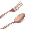Mirror Finish Rose Gold Plated Stainless Steel Flatware Set Copper Silverware Set Rose Gold Spoon