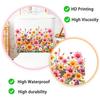 Fresh Colorful Floral Wall Sticker Self-Adhesive Removable Bathroom Spring Home Decor Warm Atmosphere Art