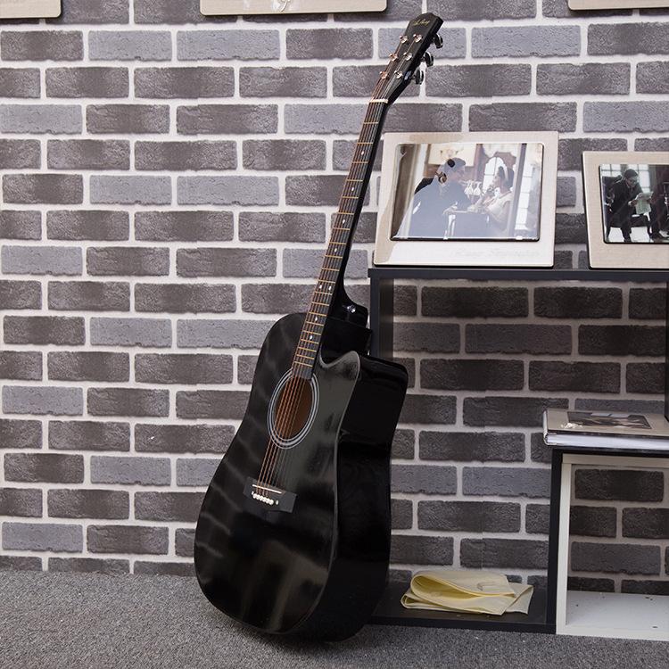 Bright Matte 41-Inch Folk Guitar - Perfect for Beginners