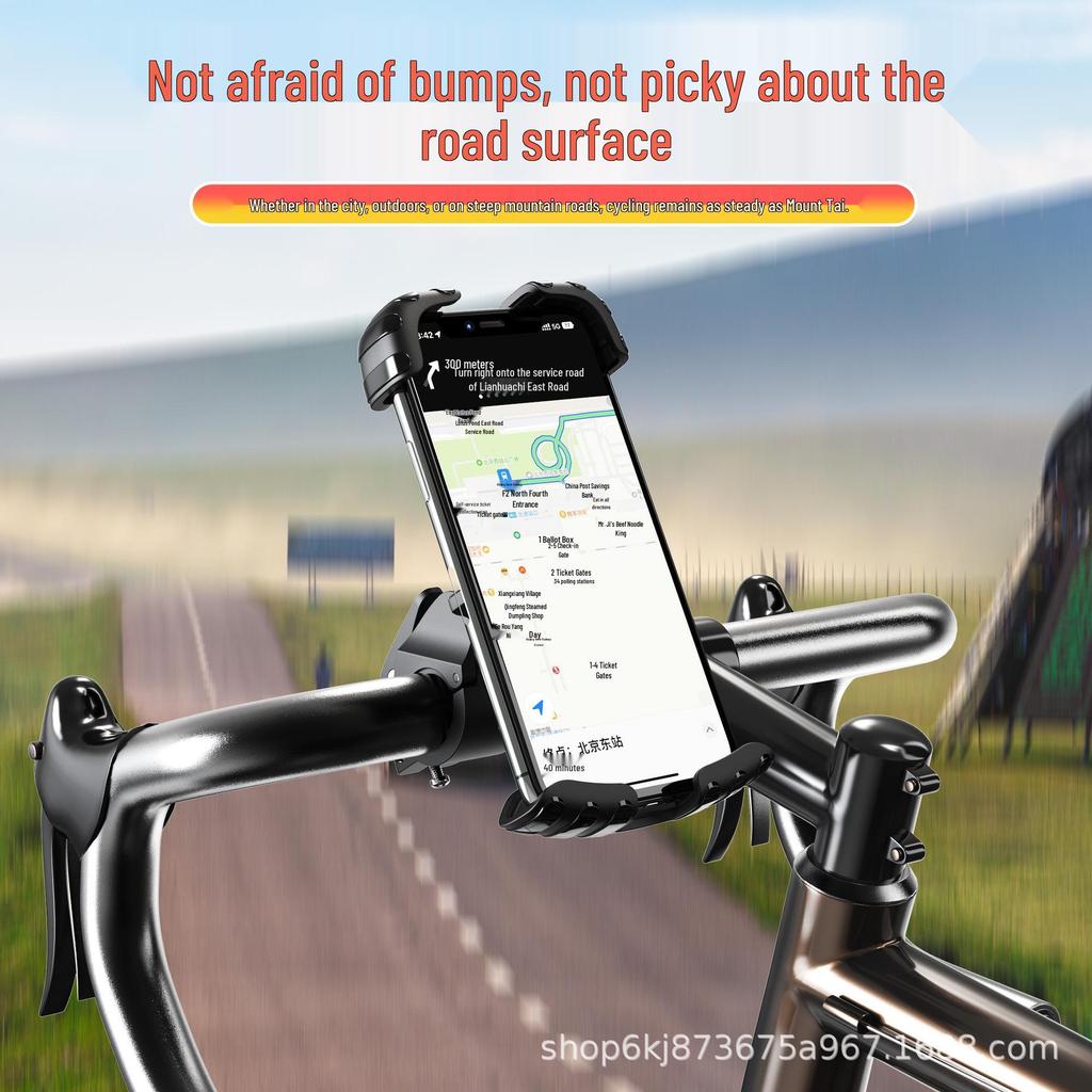 Shockproof Phone Holder for Motorcycles and Bicycles - Stable, Absorbing Design for Electric Scooters and Mountain Bikes