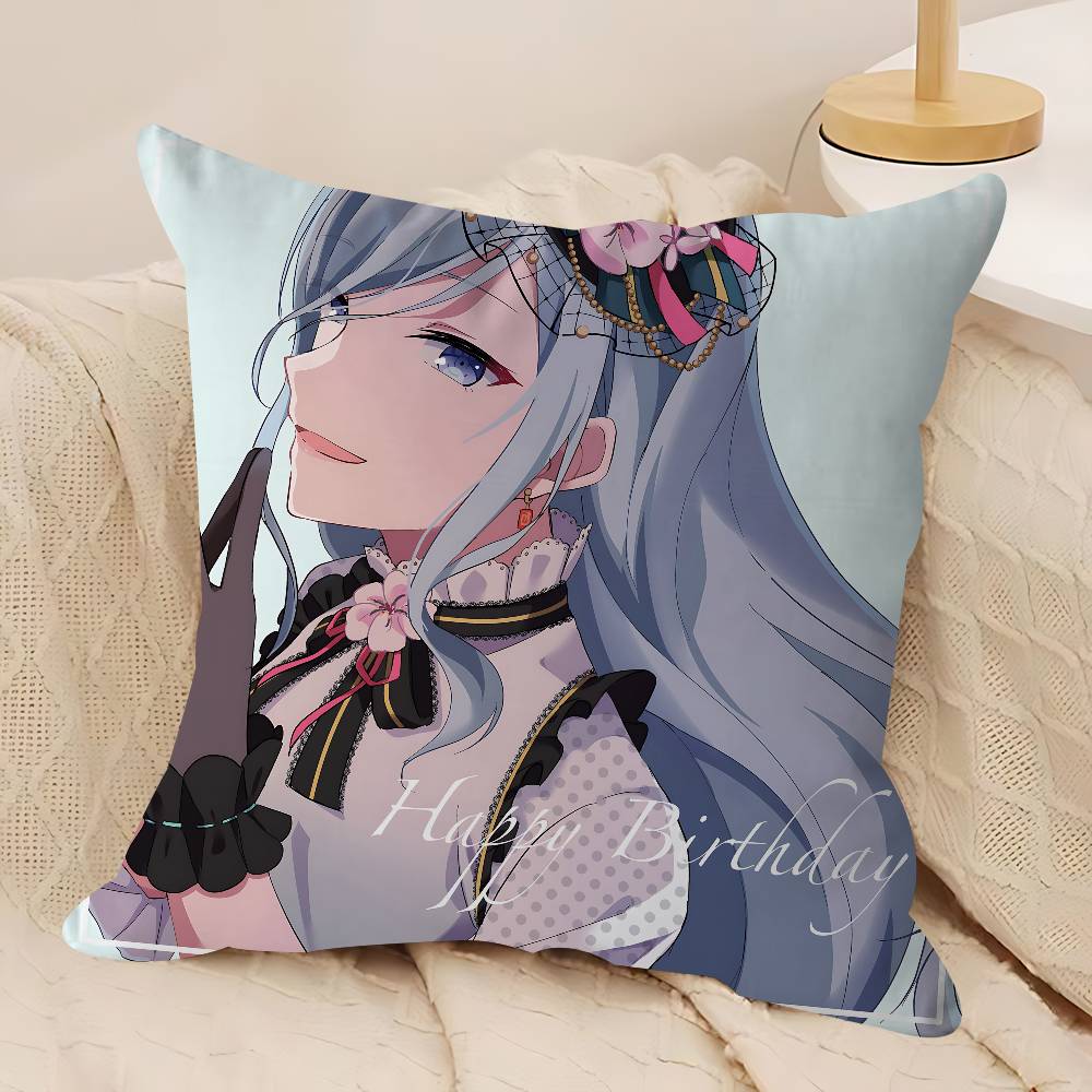 

H-Hinomori S-Shizuku Pillowcase Toon Gift Cushion Cover Bedroom Home Sofa Chair Seat Decor Pillow Case 12x12Inch