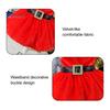 Easy to Wear Dog Apparel Christmas Velvet Dress, Red Festive Dress with Fleece Collar, Cute Sleeveless Puppy Clothes for Cold Weather Cozy Holiday