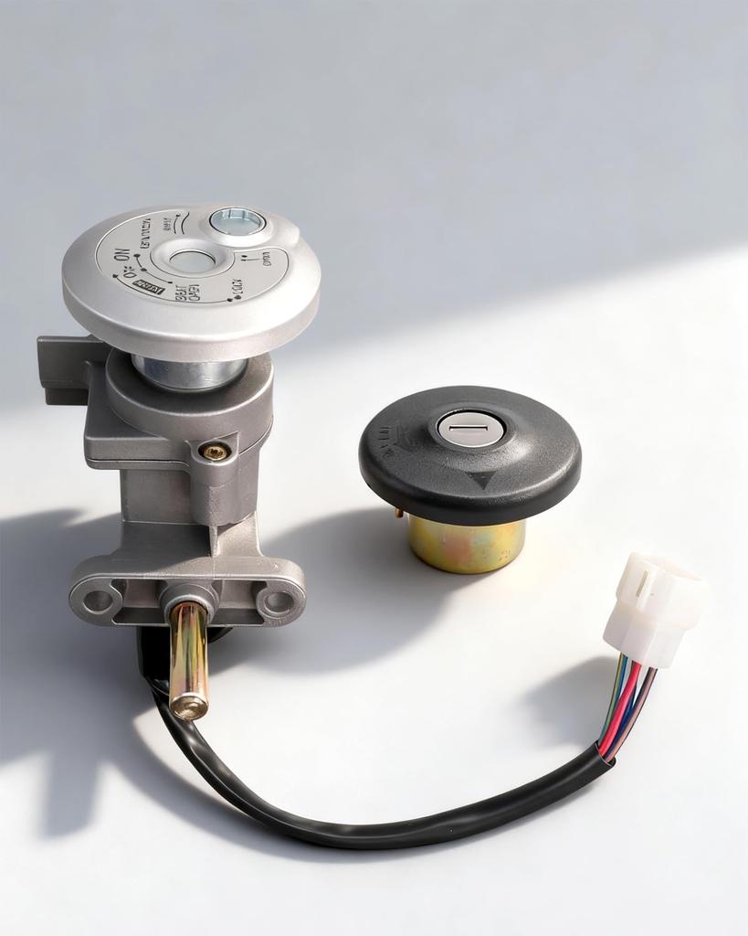 Motorcycle Lock Ignition Switch Fuel Tank Cover Lock Assembly and Lock Key Gas Cap Set for Ignition Lock NMAX155 2015-2019