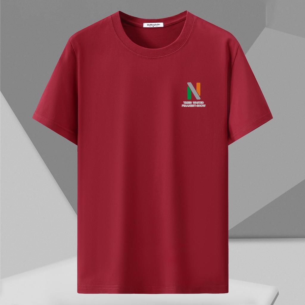 Men's Korean Style Crew Neck Loose-Fit Short Sleeve T-Shirt - Spring Trend, Plus Size Available