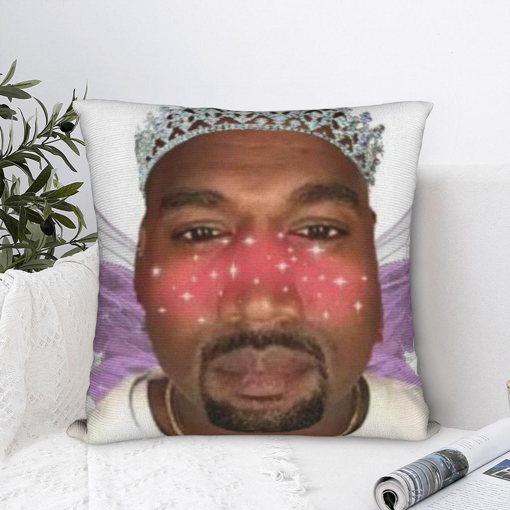 K-Kanyes W-Wests Funny Meme Pillowcase Merch Printing Cushion Cover Decoration Throw Pillow Case Cover Bed Multi Size
