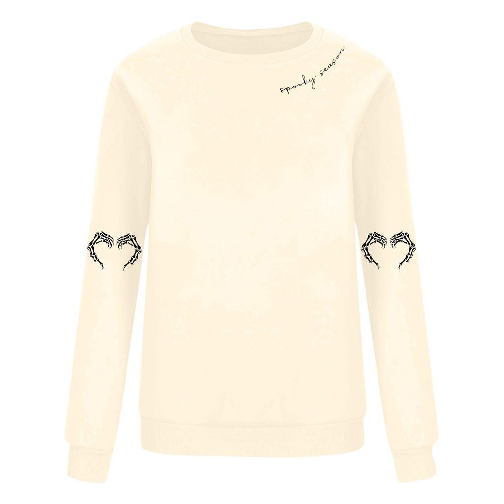 Ladies' Loose Comfortable Casual Fashionable Halloween Printed Long Sleeved Sweatshirt