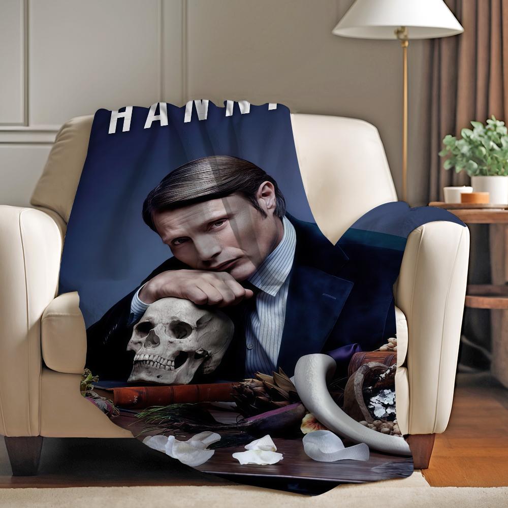 Horror Movie H-Hannibal Blanket For Sofa Office Bed Plane Travel Sleep Read Relax Camping Soft And Warm
