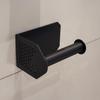 Black modern toilet paper holder for bathroom WC