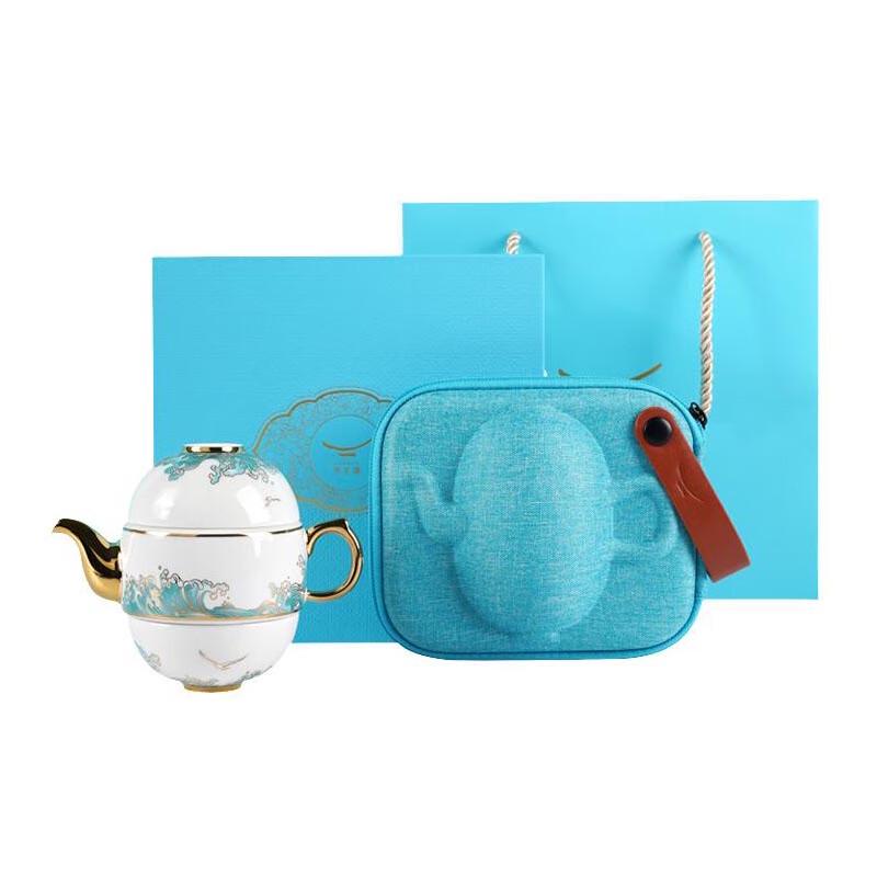 Yongfengyuan  Hai Kua Tian Gao  Ceramic Travel Tea Set