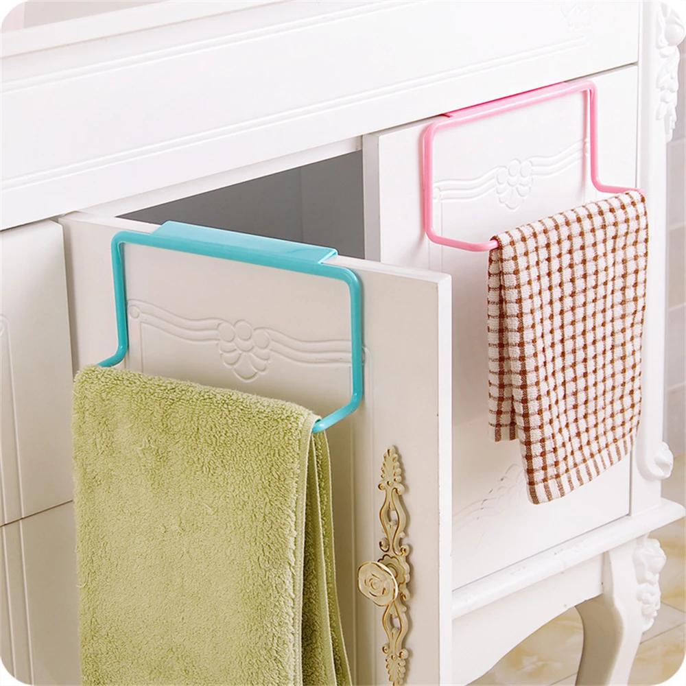 1 Piece Kitchen Facilities Towel Rack Seamless Rag Hanger Towel Bar Dishwashing Towel Multi-Purpose Storage Rack