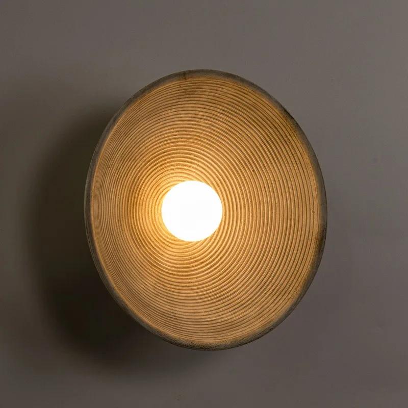 Harz Innenwandleuchte Glaskugel LED-Leuchten Amerikanischer Vintage-Stil Heimdekor Nachttischbrett Wohnzimmer Küche Wandleuchten