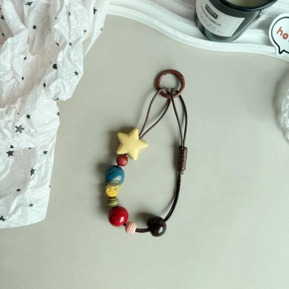 Hand-woven Phone Neck Chain Anti-lost Phone Lanyard Retro Earphone  Lanyard
