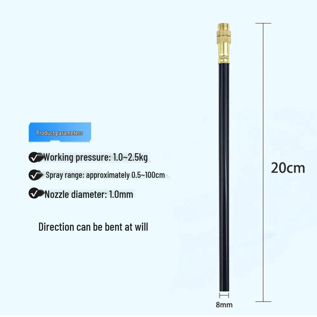 Low-Pressure Quick-Connect Mist Nozzle for Humidification, Dust Control, Seedling Watering, Aquaculture Cooling, and Automated Watering
