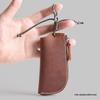 Weipelo Genuine Leather Zipper Car Key Pouch