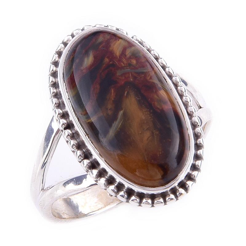 Natural Pietersite Gemstone Handmade 925 Solid Sterling Silver Ring Size 8 l4l60