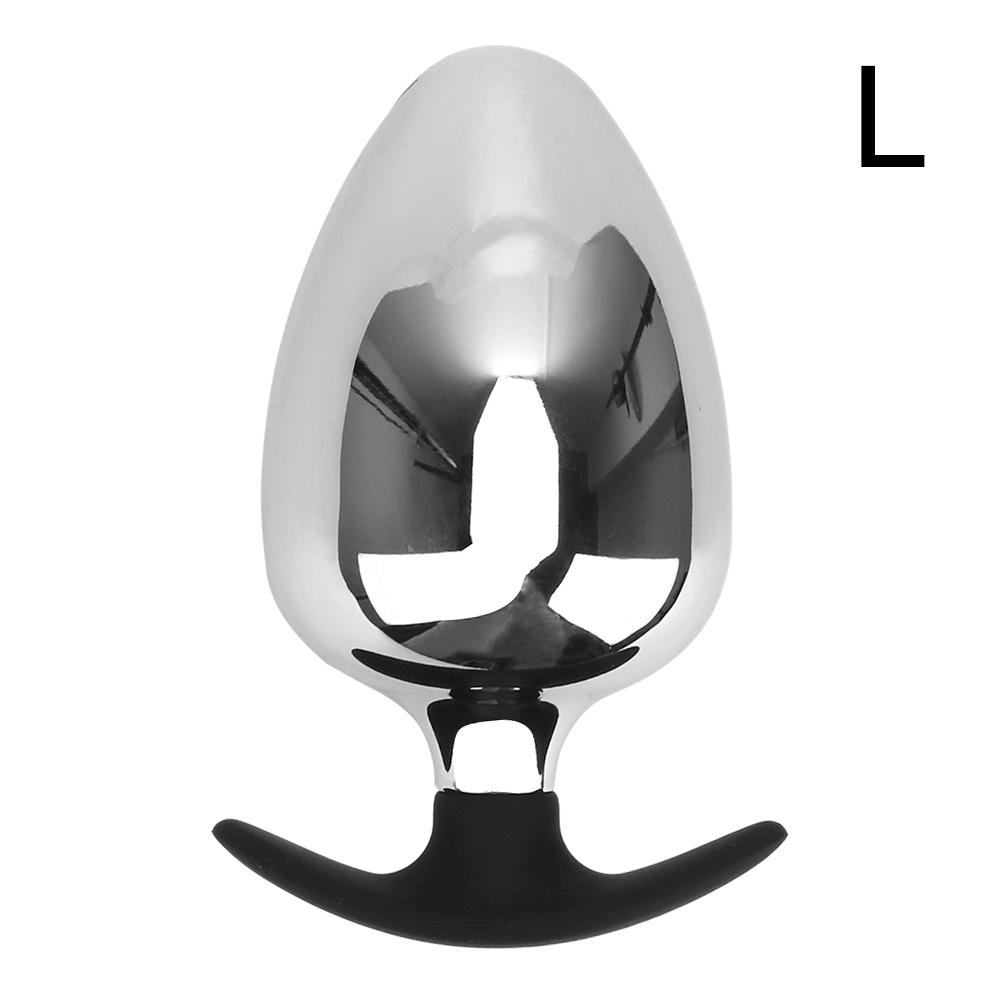 Anal Dildo Prostate Massager Anus Dilator Private Goods Sex Toys For Women Men with Suction Cup Extra Big Diameter Anal Plug Smooth Metal Butt Plug