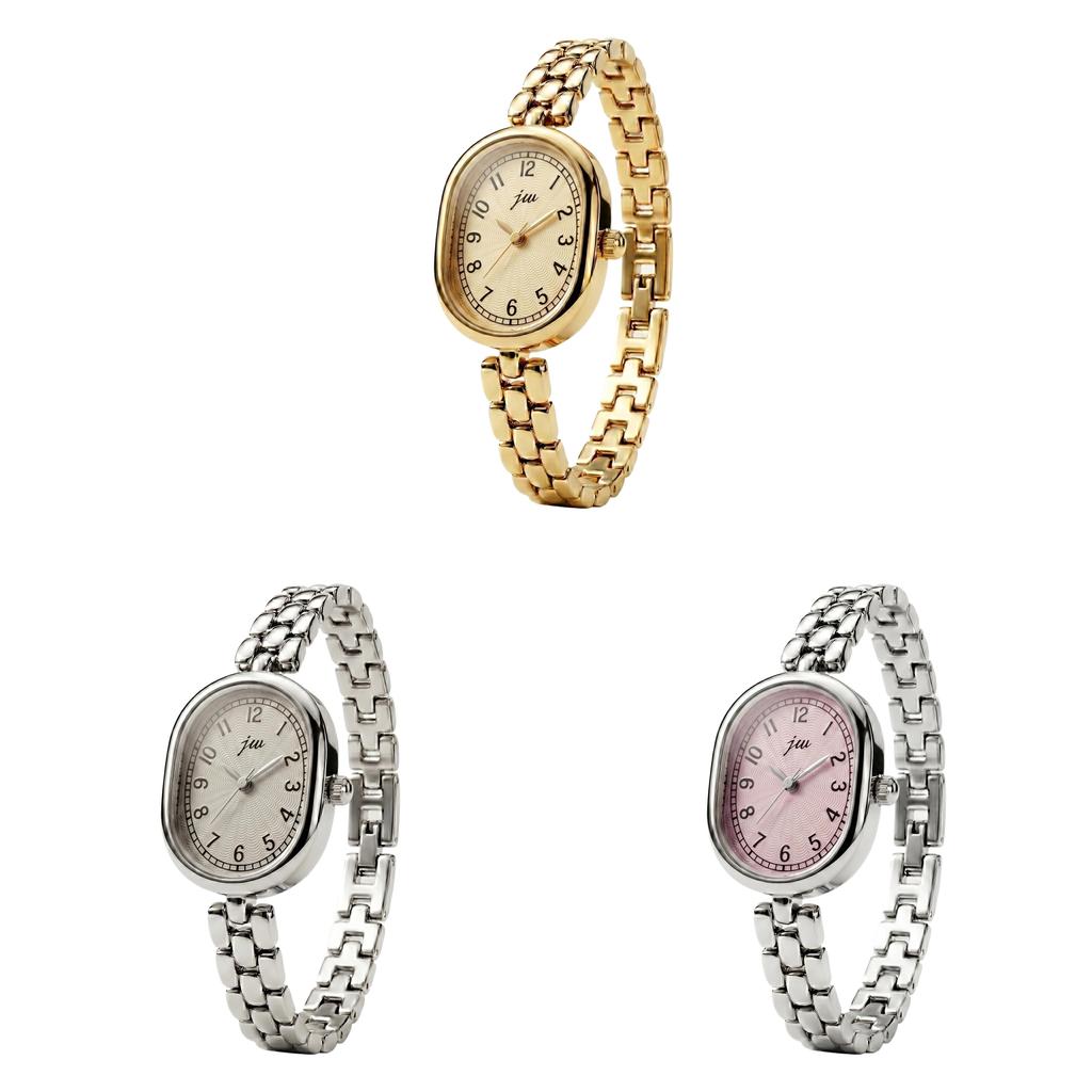 Orologio da Donna Classico al Quarzo con Cassa in Lega Dorata e Quadrante Decorativo per Accessori di Moda