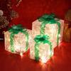 2026 Weihnachts-Lichterketten: Leuchtendes Geschenkbox-Trio - Dekorativer farbiger Schmuck