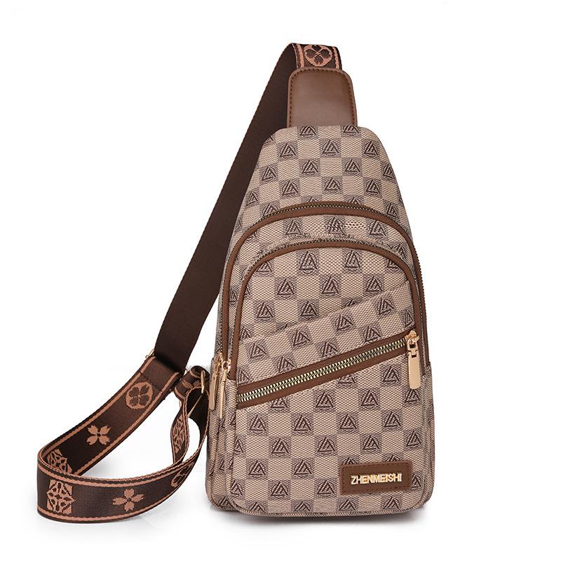 

Женская нагрудная сумка, маленькая кожаная сумка через плечо, сумка через плечо коричневый