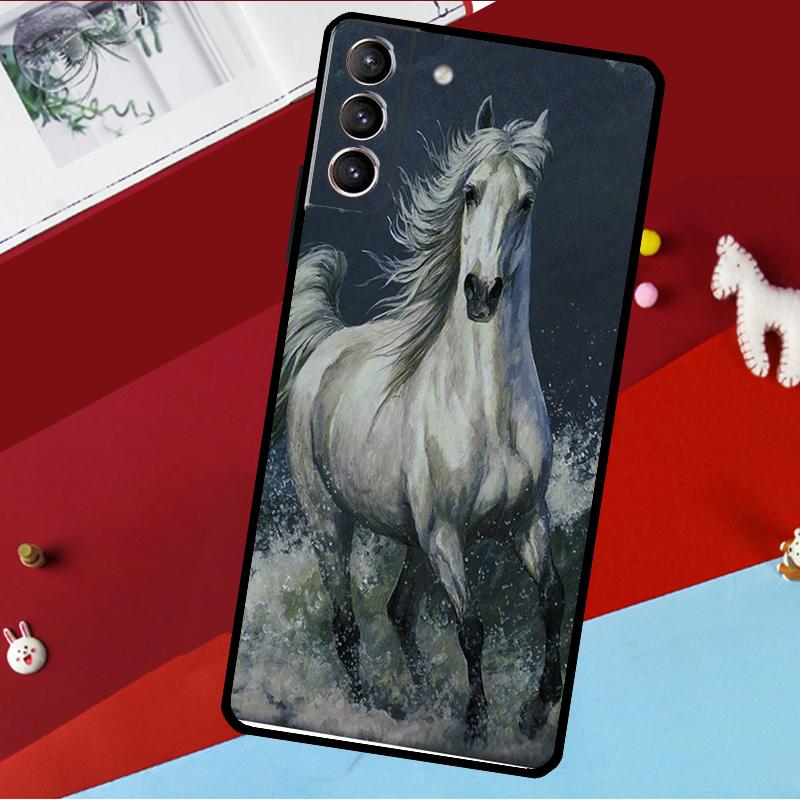 Custodia Disegno Cavallo Per Samsung Galaxy S26 S25 S23 S22 S20 S24 Ultra S9 S10 Plus S21 FE S25 FE Custodia Telefono