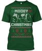 Funny Ugly Christmas Sweater Style Cow Mooey TTshirt Made In USA S-5XL
