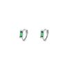 18K Gold Stainless Steel Geometric U-Shaped Stud Earrings with Shiny Cubic Zirconia