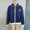 Autumn Women's Plus Size Doll Collar Collision Splicing Long Sleeve Baseball Jacket