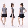 Damen Yoga-Shorts mit Rock - Hoher Bund, Doppellagig, Anti-Exposure, Freizeit-Sportbekleidung.