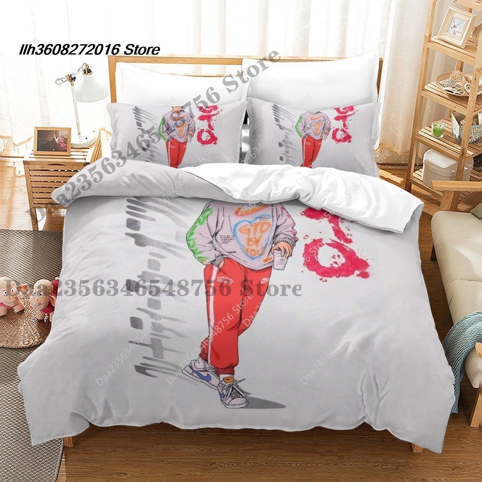 

New Anime GTO Beding Set Single Twin Ful Quen King-Sized Dimensionsd Dimensions Bed Linen Set Aldult Kid Bedrom Duvetcover Sets 3D Print Kawai Bed S 135*200cm Eu-Single