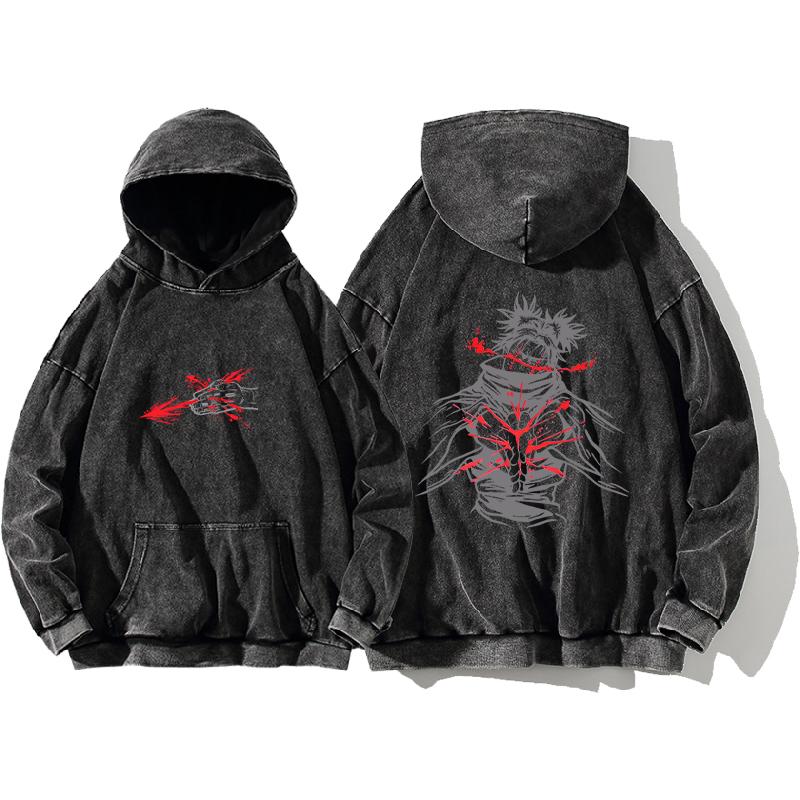 Choso Jujutsu Kaisen Anime Grafica Felpa con Cappuccio Uomo Donna Felpe Vintage Felpa in Cotone Lavato Harajuku Streetwear Pullover Maschile