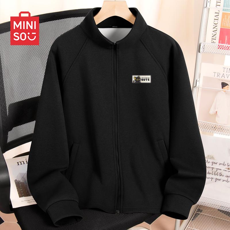 

MINISO Men s Quick-Dry Stand-Collar Knit Jacket 4XL (185cm)