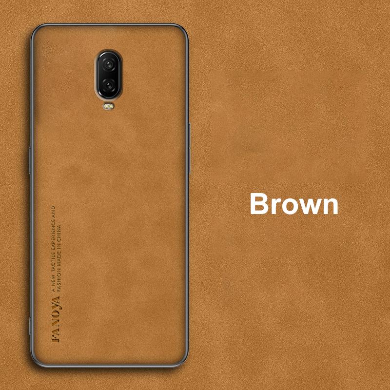 For OnePlus 6T Case Luxury PU Leather Phone Case For One Plus 6T OnePlus6T Back Cover Matte Silicone Shockproof Full Protection