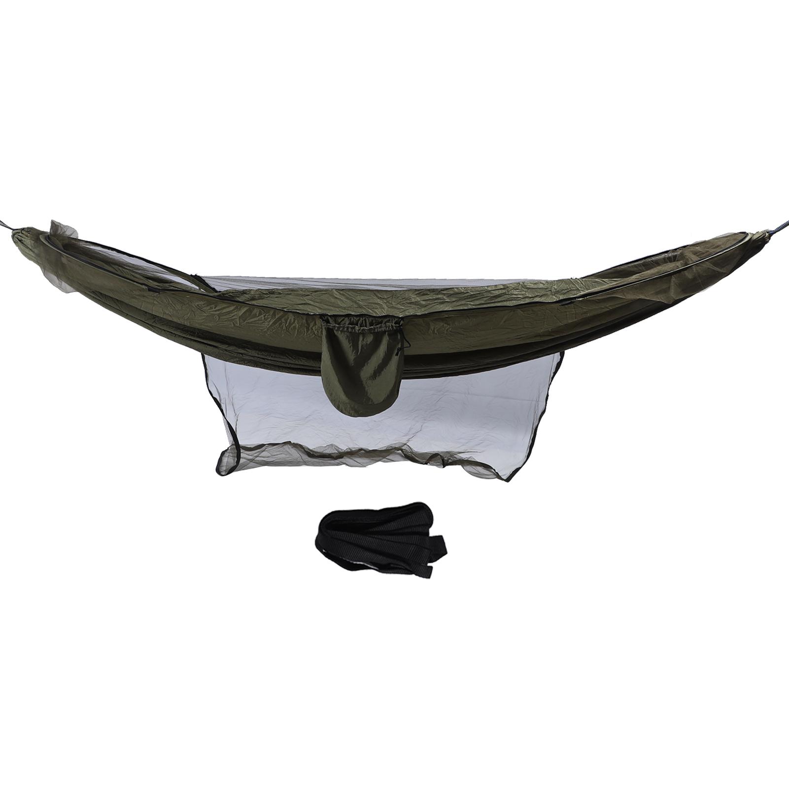 

Camping Hammock with Net Lightweight Portable Tree Hammock with Storage Bag and Carabiners for зелёный