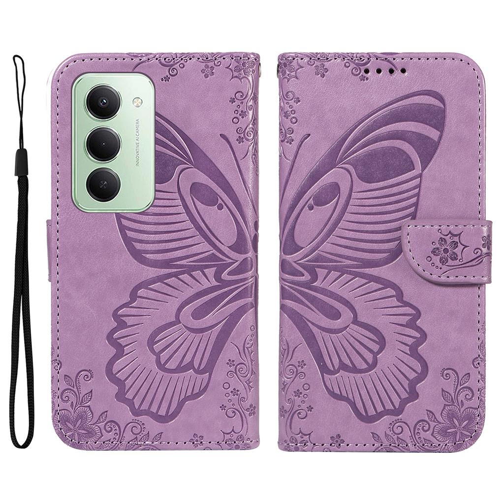 For Xiaomi Redmi 15 4G (EU) (171mm) Case Butterfly Pattern PU Leather Folio Flip Phone Cover